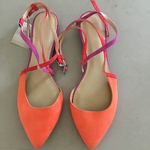 Zara multicolor suede flats *NWT*